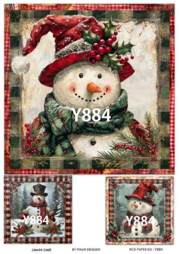 Yılbaşı Desenli Pirinç Dekopaj Model : Y884 - 1