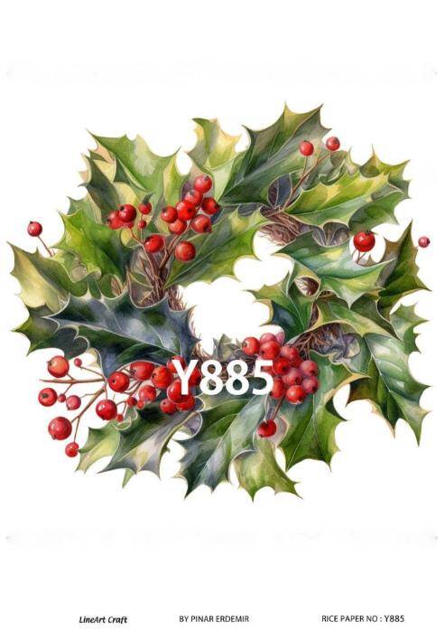 Yılbaşı Desenli Pirinç Dekopaj Model : Y885 - 1