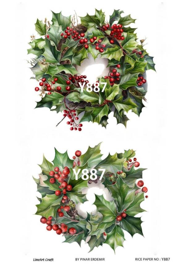 Yılbaşı Desenli Pirinç Dekopaj Model : Y887 - 1