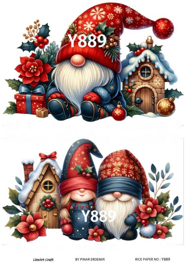 Yılbaşı Desenli Pirinç Dekopaj Model : Y889 - 1