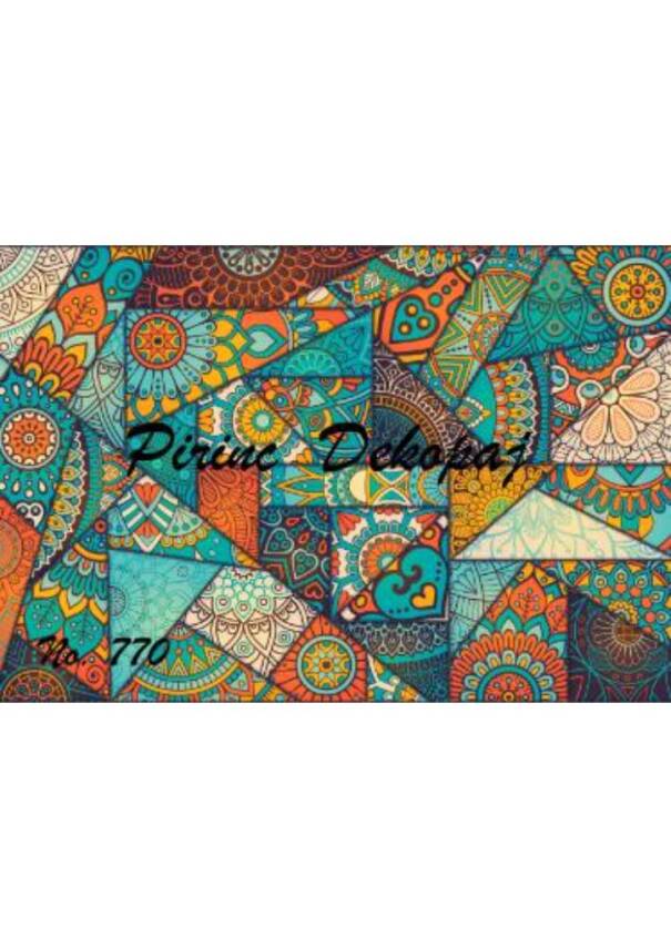 Yılbaşı Desenli Pirinç Dekopaj No : 770 - 1