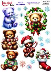 Yılbaşı Desenli Sulu Transfer Kağıdı STY-010 - Tual Hobi Craft Ist