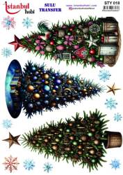 Yılbaşı Desenli Sulu Transfer Kağıdı STY-018 - Tual Hobi Craft Ist