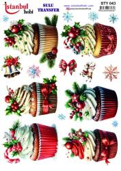 Yılbaşı Desenli Sulu Transfer Kağıdı STY-043 - Tual Hobi Craft Ist