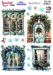 Yılbaşı Desenli Sulu Transfer Kağıdı STY-049 - Tual Hobi Craft Ist