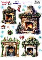 Yılbaşı Desenli Sulu Transfer Kağıdı STY-065 - Tual Hobi Craft Ist