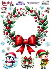 Yılbaşı Desenli Sulu Transfer Kağıdı STY-093 - Tual Hobi Craft Ist