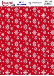 Yılbaşı Desenli Sulu Transfer Kağıdı STY-125 - Tual Hobi Craft Ist