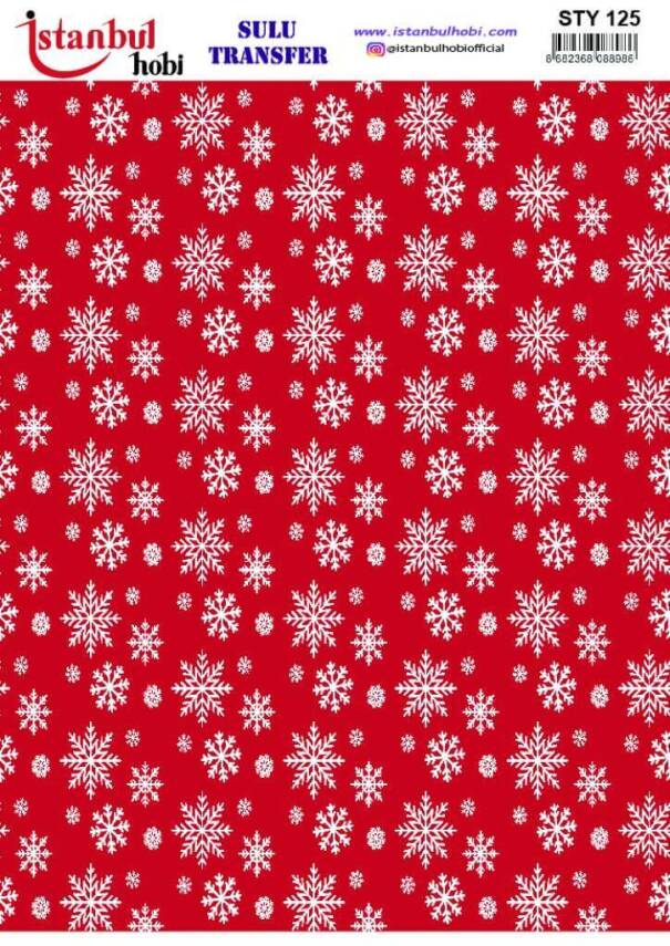 Yılbaşı Desenli Sulu Transfer Kağıdı STY-125 - 1