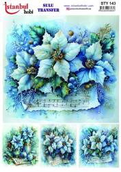 Yılbaşı Desenli Sulu Transfer Kağıdı STY-143 - Tual Hobi Craft Ist