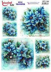 Yılbaşı Desenli Sulu Transfer Kağıdı STY-144 - Tual Hobi Craft Ist