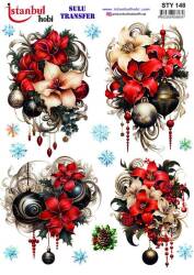Yılbaşı Desenli Sulu Transfer Kağıdı STY-148 - Tual Hobi Craft Ist