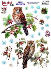 Yılbaşı Desenli Sulu Transfer Kağıdı STY-153 - Tual Hobi Craft Ist