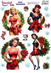 Yılbaşı Desenli Sulu Transfer Kağıdı STY-161 - Tual Hobi Craft Ist