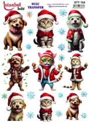 Yılbaşı Desenli Sulu Transfer Kağıdı STY-184 - Tual Hobi Craft Ist