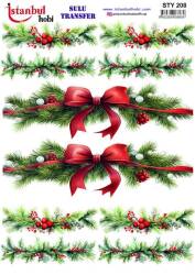 Yılbaşı Desenli Sulu Transfer Kağıdı STY-208 - Tual Hobi Craft Ist