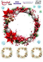 Yılbaşı Desenli Sulu Transfer Kağıdı STY-236 - Tual Hobi Craft Ist