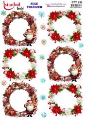 Yılbaşı Desenli Sulu Transfer Kağıdı STY-238 - Tual Hobi Craft Ist