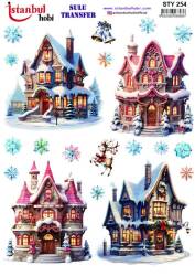 Yılbaşı Desenli Sulu Transfer Kağıdı STY-254 - Tual Hobi Craft Ist