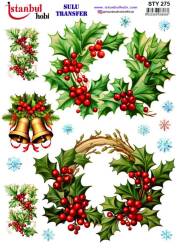 Yılbaşı Desenli Sulu Transfer Kağıdı STY-275 - Tual Hobi Craft Ist