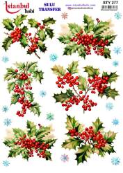 Yılbaşı Desenli Sulu Transfer Kağıdı STY-277 - Tual Hobi Craft Ist