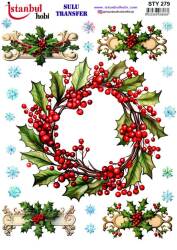 Yılbaşı Desenli Sulu Transfer Kağıdı STY-279 - Tual Hobi Craft Ist