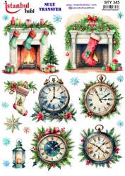 Yılbaşı Desenli Sulu Transfer Kağıdı STY-345 - Tual Hobi Craft Ist