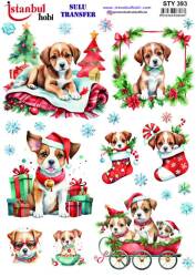 Yılbaşı Desenli Sulu Transfer Kağıdı STY-393 - Tual Hobi Craft Ist