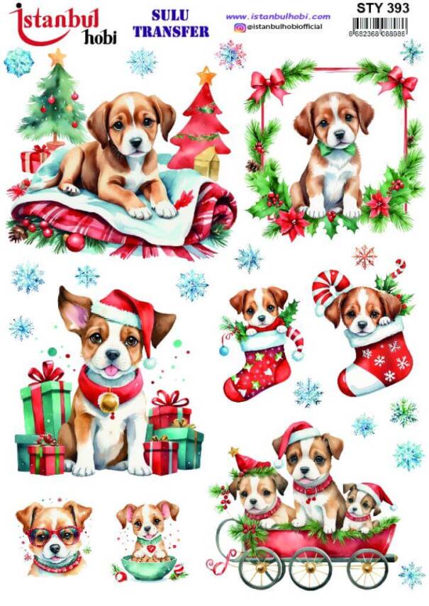 Yılbaşı Desenli Sulu Transfer Kağıdı STY-393 - 1