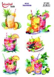 Yiyecek Desenli Sulu Transfer Kağıdı STI-602 - Tual Hobi Craft Ist