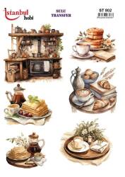 Yiyecek Desenli Sulu Transfer Kağıdı STI-802 - Tual Hobi Craft Ist