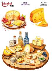 Yiyecek Desenli Sulu Transfer Kağıdı STI-876 - Tual Hobi Craft Ist