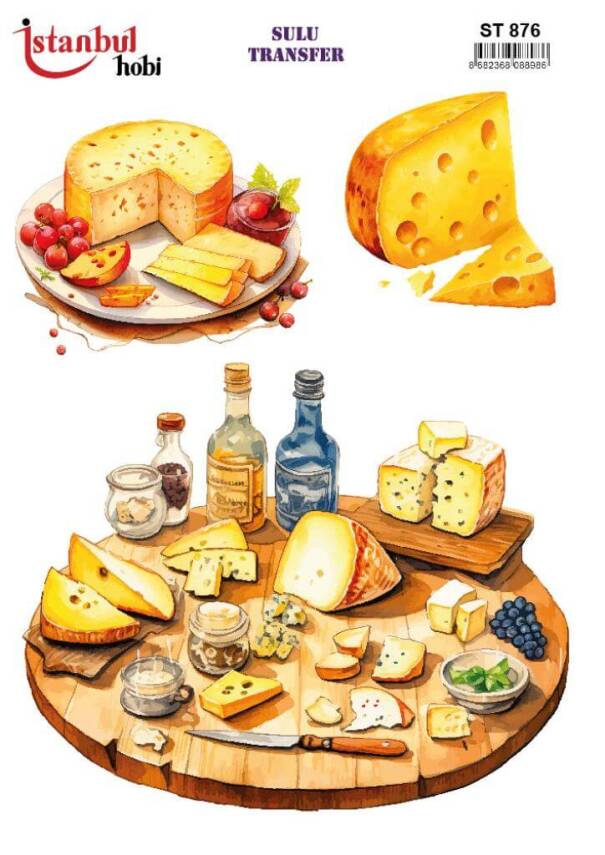 Yiyecek Desenli Sulu Transfer Kağıdı STI-876 - 1