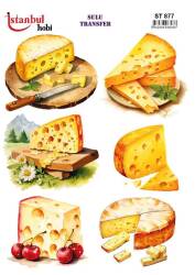 Yiyecek Desenli Sulu Transfer Kağıdı STI-877 - Tual Hobi Craft Ist