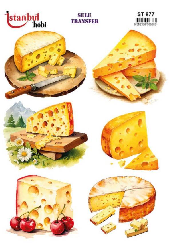 Yiyecek Desenli Sulu Transfer Kağıdı STI-877 - 1