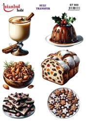 Yiyecek Desenli Sulu Transfer Kağıdı STI-900 - Tual Hobi Craft Ist