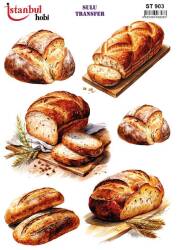 Yiyecek Desenli Sulu Transfer Kağıdı STI-903 - Tual Hobi Craft Ist