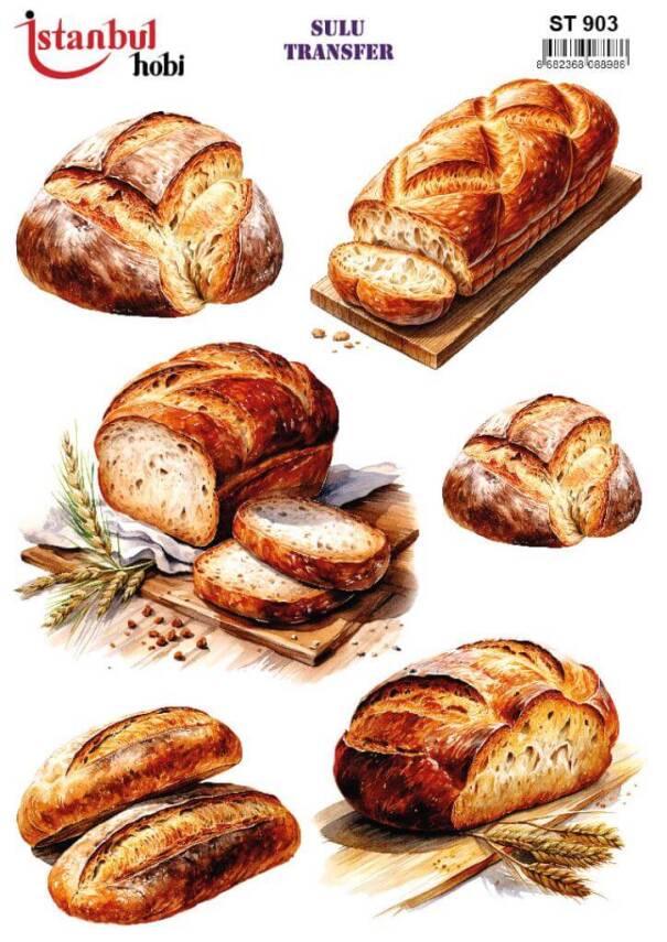 Yiyecek Desenli Sulu Transfer Kağıdı STI-903 - 1