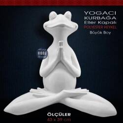 Yogacı Kurbağa Heykeli Dev Boy (43x39 cm) Eller Kapalı - Tual Hobi Sanat (1)