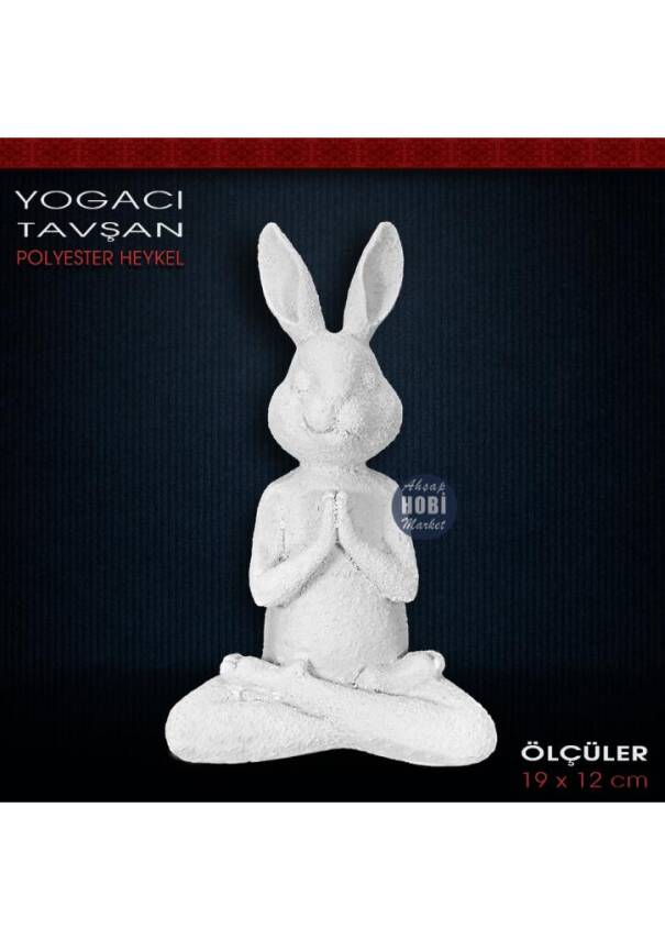 Yogacı Tavşan Biblo (19x12 cm) Ham Polyester - 1