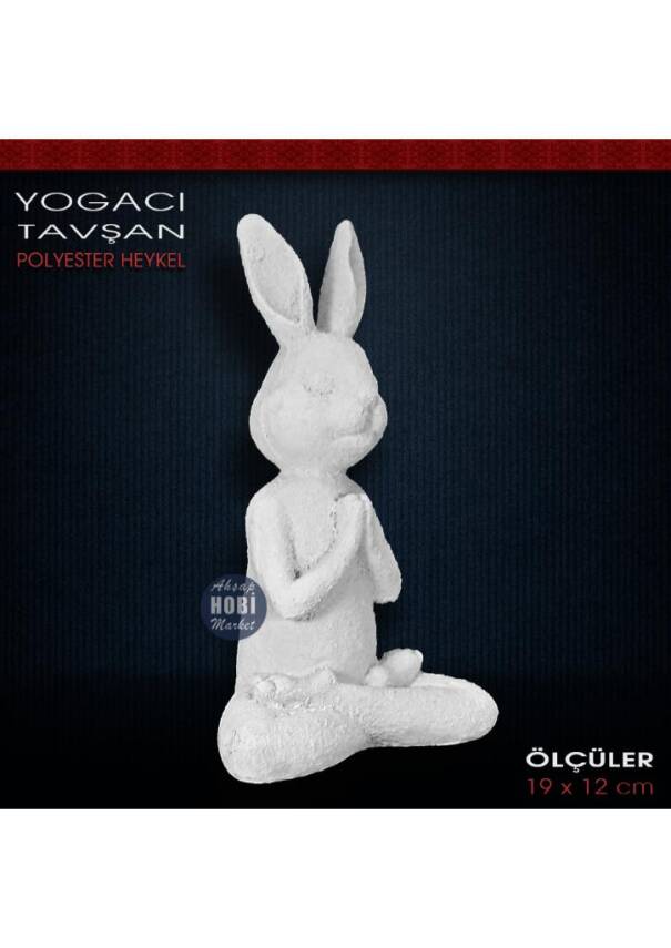 Yogacı Tavşan Biblo (19x12 cm) Ham Polyester - 2