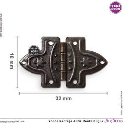 Yonca Menteşe Antik Renkli Küçük (32x18mm) - Tual Hobi Sanat (1)