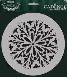 Yuvarlak Desenli Kare Stencil Şablon KA34 - Cadence