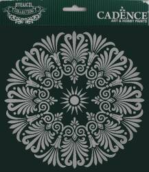Yuvarlak Desenli Kare Stencil Şablon KA39 - Cadence