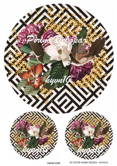 Yuvarlak Desenli Pirinç Dekopaj Model : HYVN10 - 1