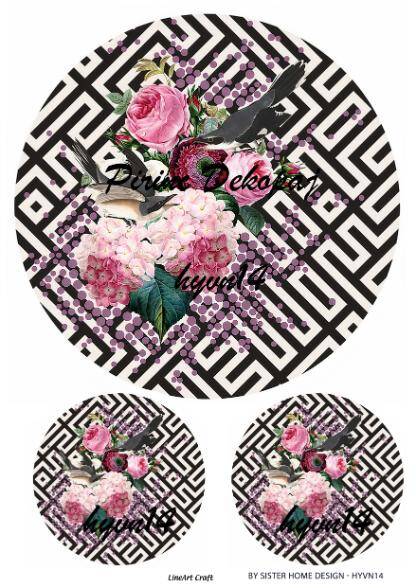 Yuvarlak Desenli Pirinç Dekopaj Model : HYVN14 - 1