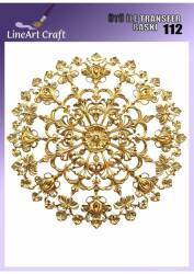 Yuvarlak Gold Desenli Kumaş Transfer Kağıdı LNT-K112 (20x20 cm) - Line Art