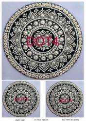 Yuvarlak Mandala Desenli Pirinç Dekopaj Model : DOT04 - Line Art