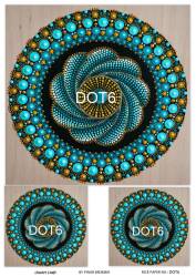 Yuvarlak Mandala Desenli Pirinç Dekopaj Model : DOT06 - Line Art