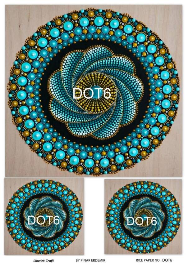 Yuvarlak Mandala Desenli Pirinç Dekopaj Model : DOT06 - 1